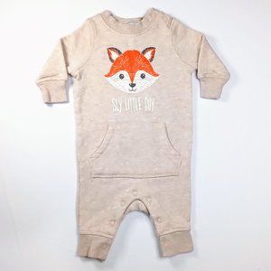 George baby Cream Onesie With Fox Feature US 0-3M